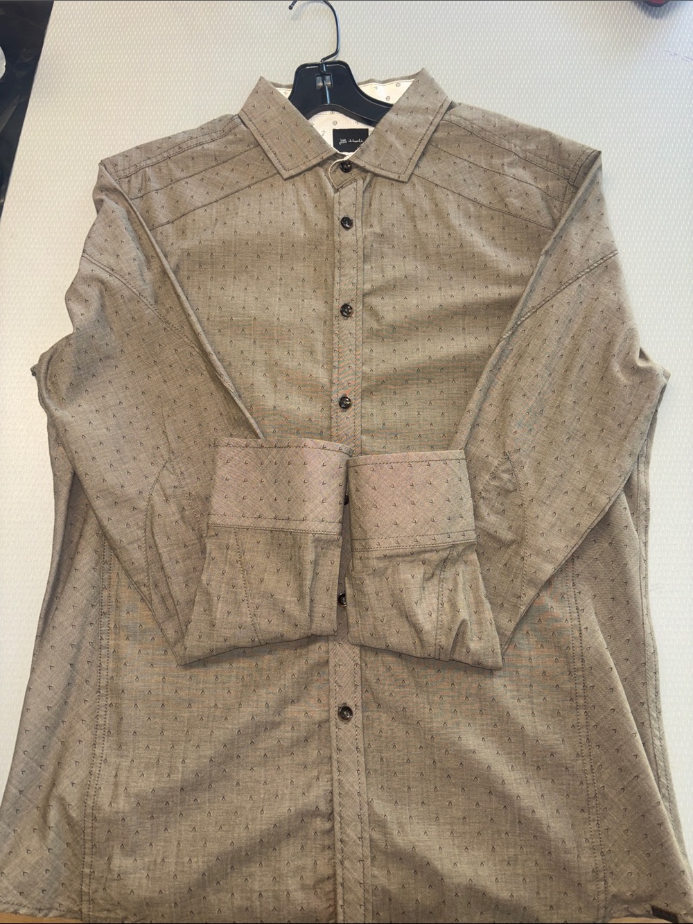 JB Holt Mens Athletic fit- Medium Buckle exclusive shirt Taupe